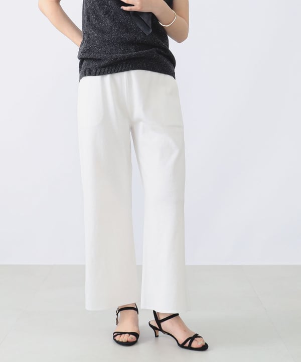 スローン SLOANE 別注 ハーフミラノリブ ニットパンツ Demi-Luxe BEAMS（デミルクス ビームス）【別注】SLOANE