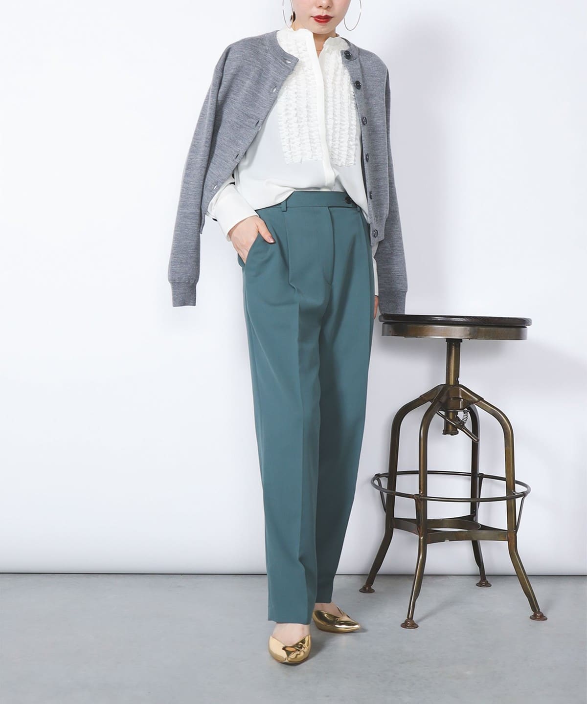 ドライツイル テーパードパンツ パンツ WOMEN BLUE GREEN 36 ドライツイル テーパードパンツ パンツ WOMEN BLUE GREEN 36