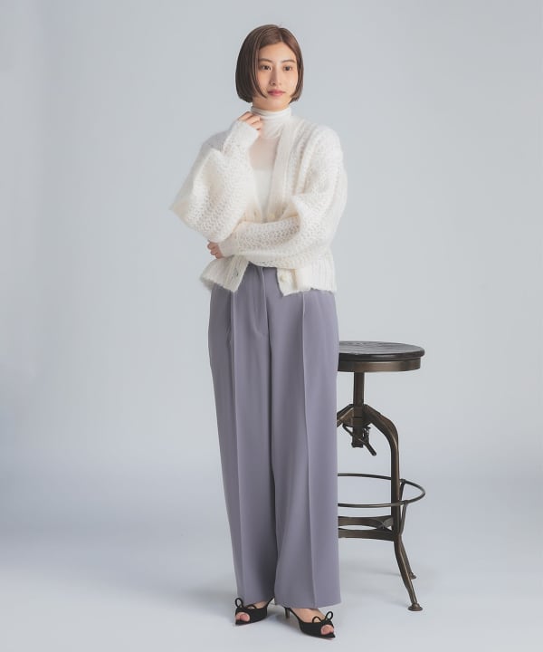 お値下げ！【新品】デミルクス ビームス 裏起毛タックパンツ 38 Demi-Luxe BEAMS（デミルクス ビームス）のスラックス通販｜BEAMS