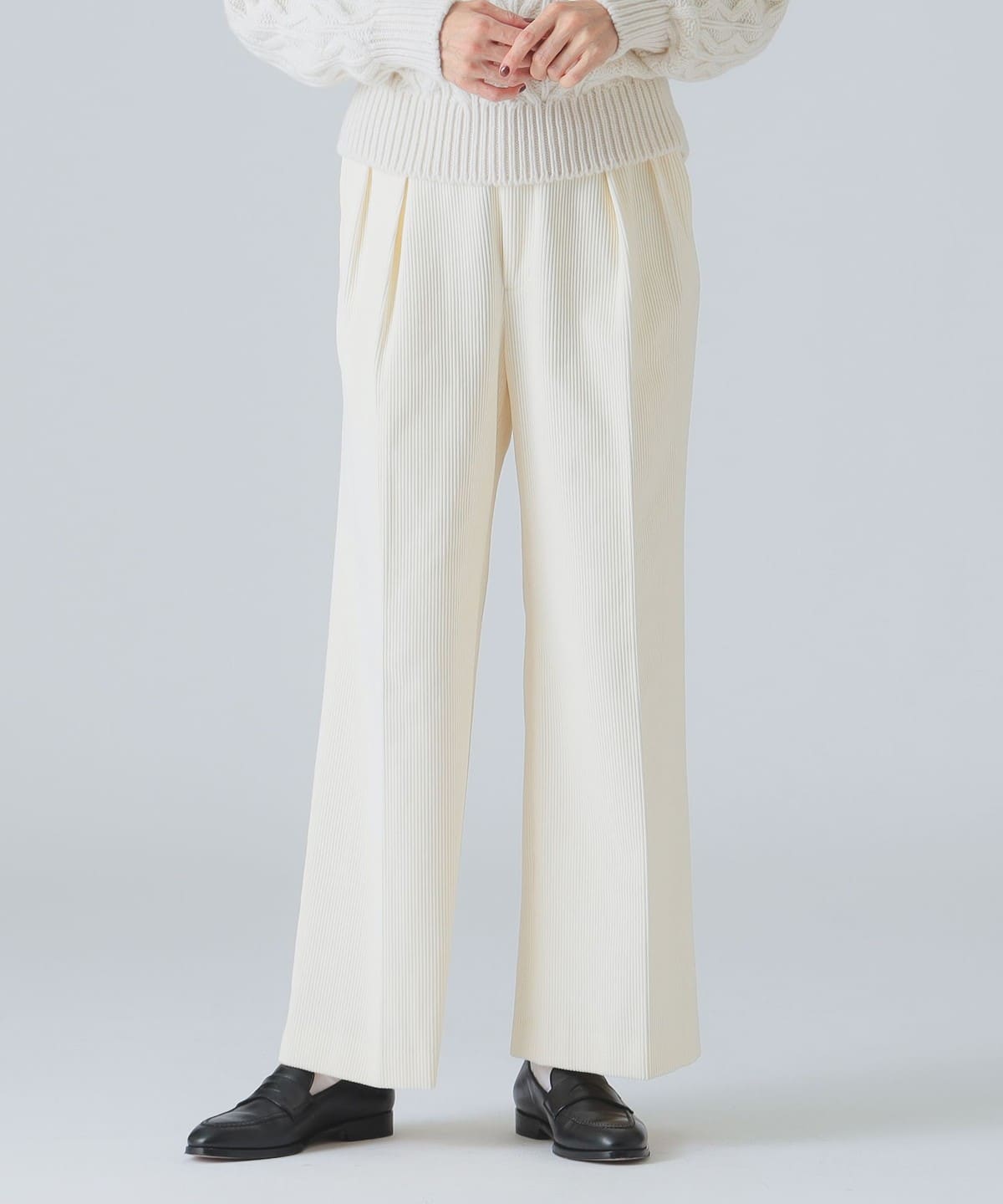 BERNARD ZINS ベルナール ザンス / RENDEZ VOUS コーデュロイ ワイドパンツ パンツ WOMEN WHITE 40 BERNARD ZINS ベルナール ザンス / RENDEZ VOUS コーデュロイ ワイドパンツ パンツ WOMEN WHITE 40