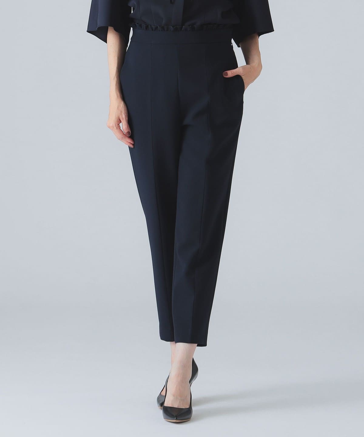ダブルクロス テーパードパンツ パンツ WOMEN NAVY 38 ダブルクロス テーパードパンツ パンツ WOMEN NAVY 38