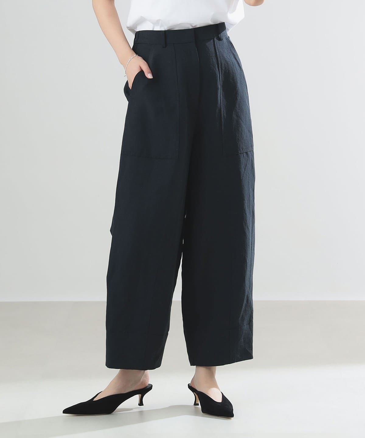 AK+1 エーケーワン / ベイカー バレルパンツ パンツ WOMEN NAVY 36 AK+1 エーケーワン / ベイカー バレルパンツ パンツ WOMEN NAVY 36