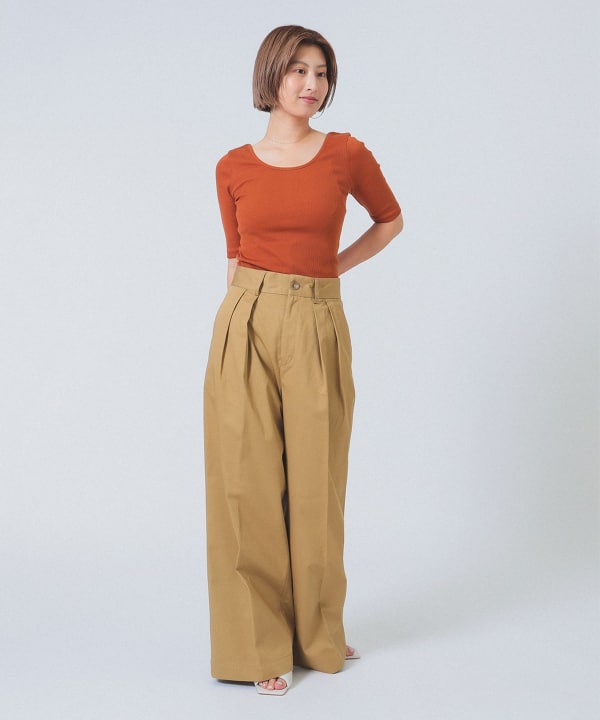 BEAMS　タックワイドチノパンツ BEAMS OUTLET｜2タック ワイド チノ パンツ | Rakuten Fashion