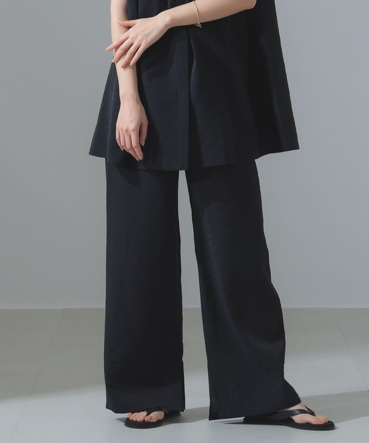 レーヨン リネン ドローストリング パンツ パンツ WOMEN BLACK 36 レーヨン リネン ドローストリング パンツ パンツ WOMEN BLACK 36