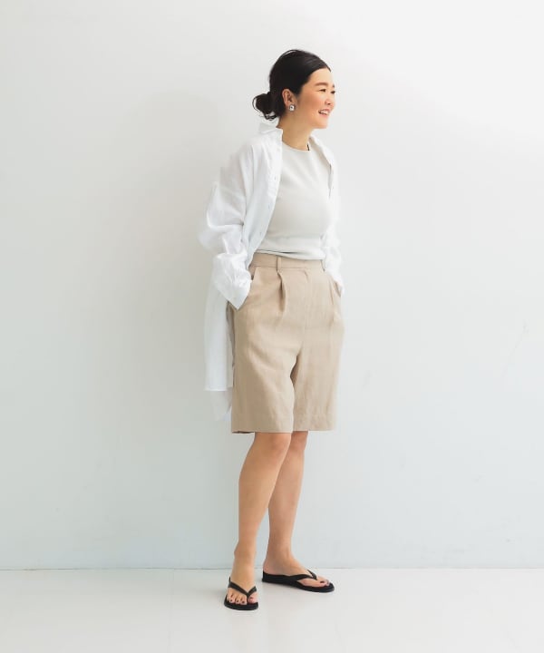 Demi-Luxe BEAMS(デミルクス ビームス)リネン ショートパンツ Demi-Luxe BEAMS(デミルクス ビームス)リネン ショートパンツ