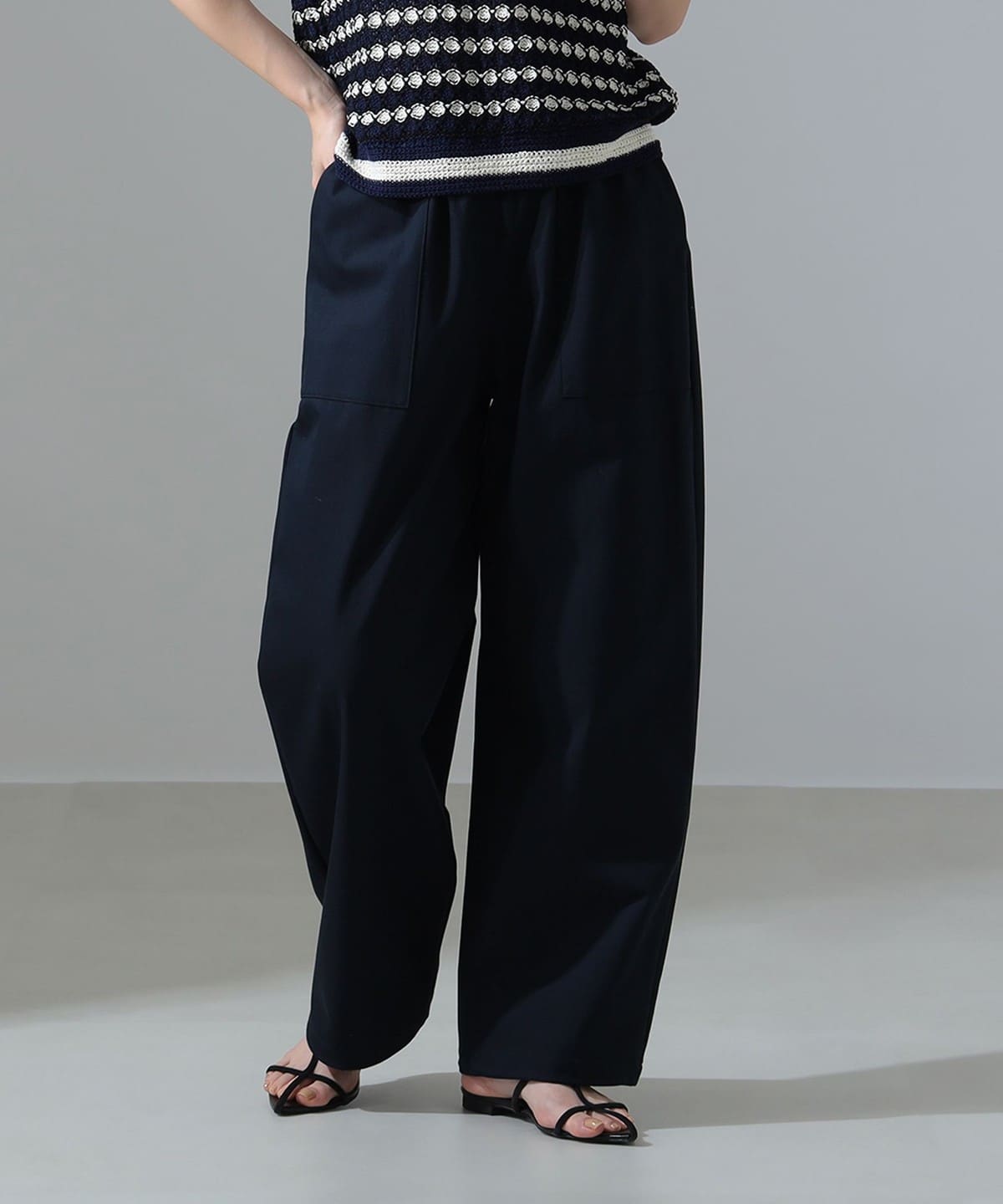 【5/15再値下げ】ベイカーポケット ジョグパンツ パンツ WOMEN NAVY 38 【5/15再値下げ】ベイカーポケット ジョグパンツ パンツ WOMEN NAVY 38