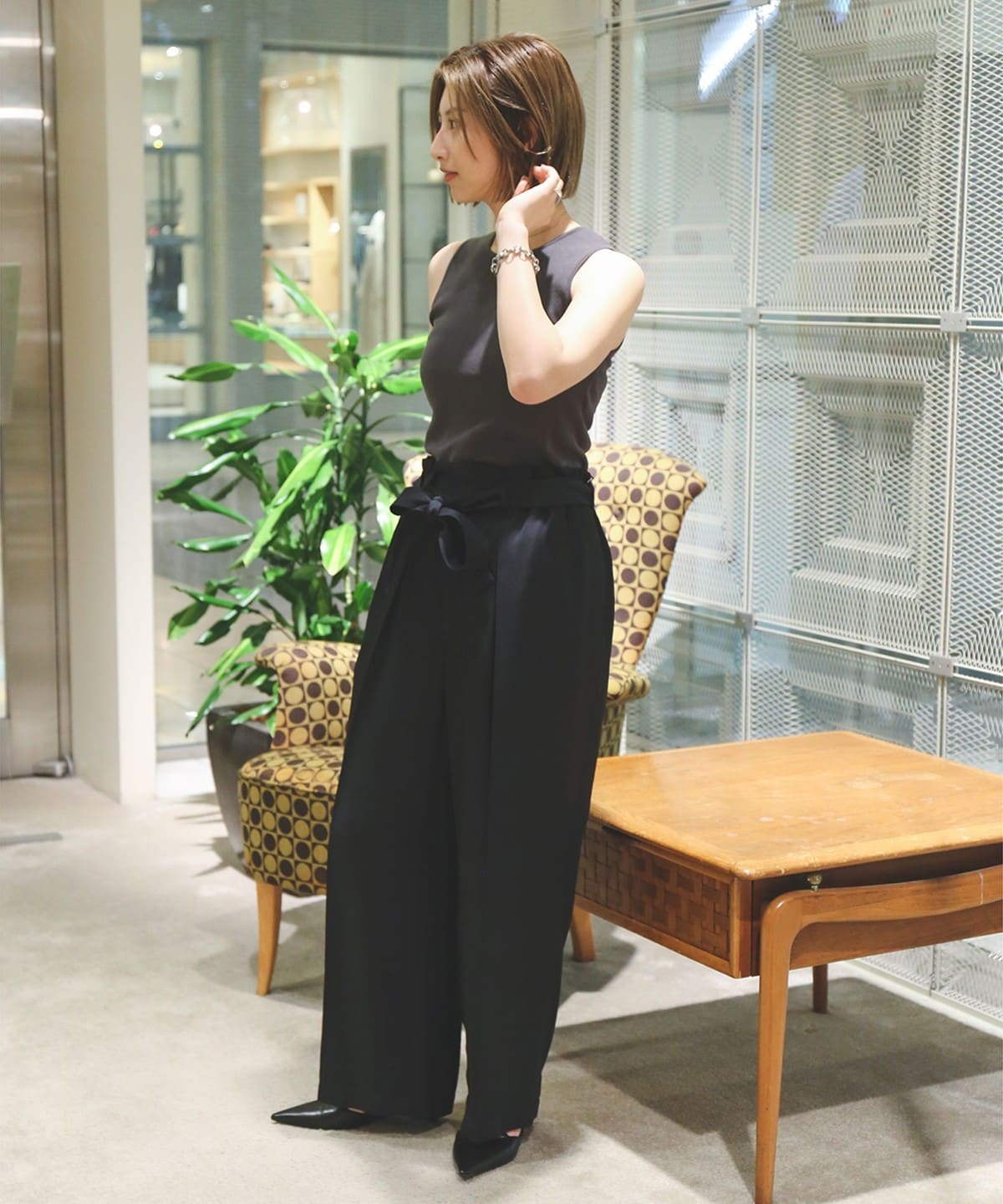 Demi-Luxe BEAMS（デミルクス ビームス）アセテート ベルテッドパンツ.（パンツ その他パンツ）通販｜BEAMS