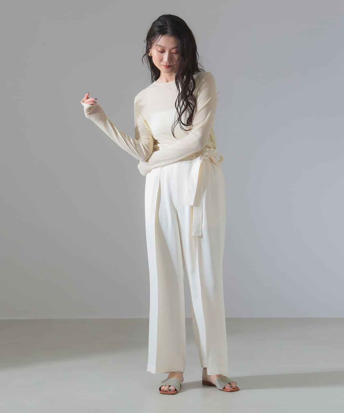 Demi-Luxe BEAMS（デミルクス ビームス）アセテート ベルテッドパンツ.（パンツ その他パンツ）通販｜BEAMS