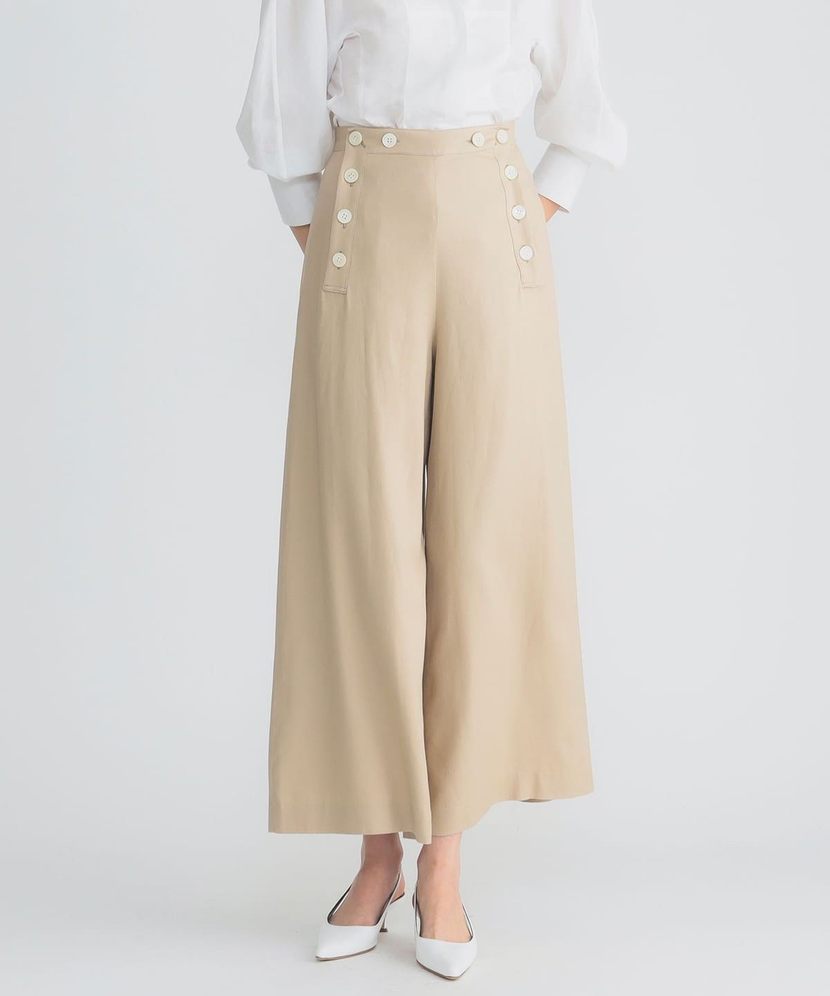 マリン ワイドパンツ パンツ WOMEN BEIGE 38 マリン ワイドパンツ パンツ WOMEN BEIGE 38