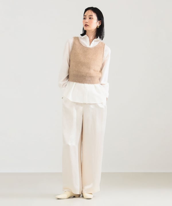 1% テンセルアセテートベスト Demi-Luxe BEAMS（デミルクス ビームス）アセテート サテン