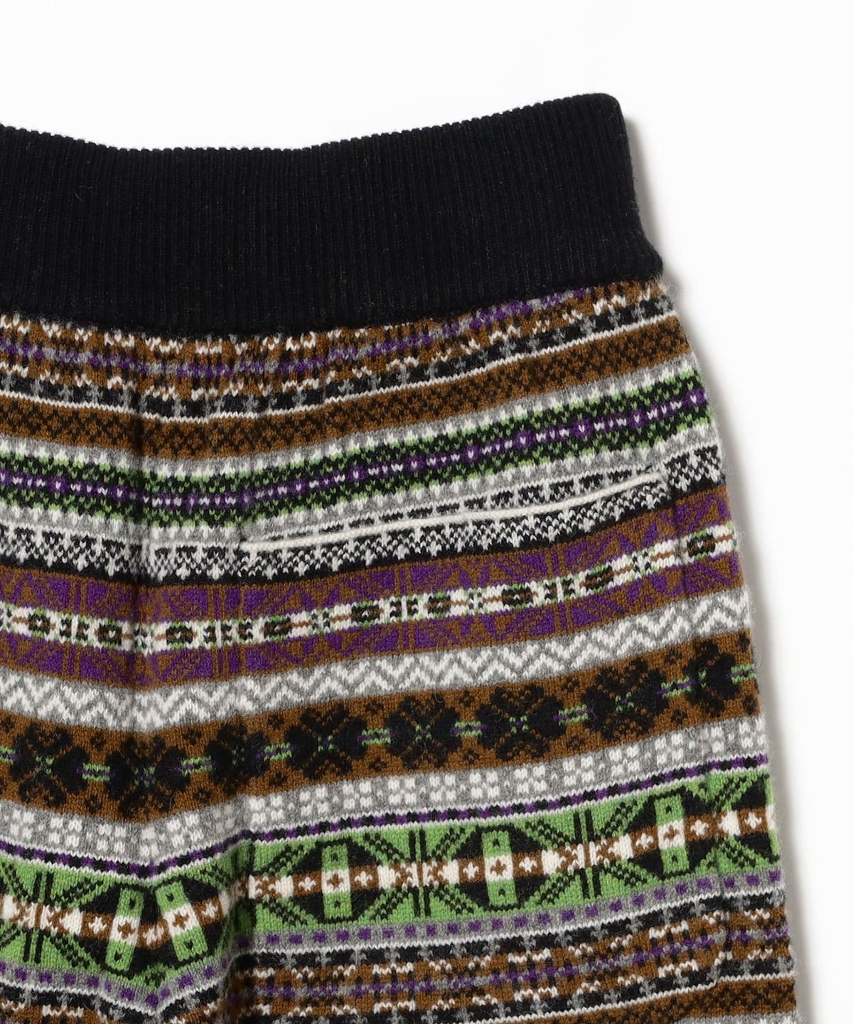 ▼美品 デミルクス ビームス 2万 イタリア製素材 ニットパンツ ブラウン 48 64231248035_C_1.jpg