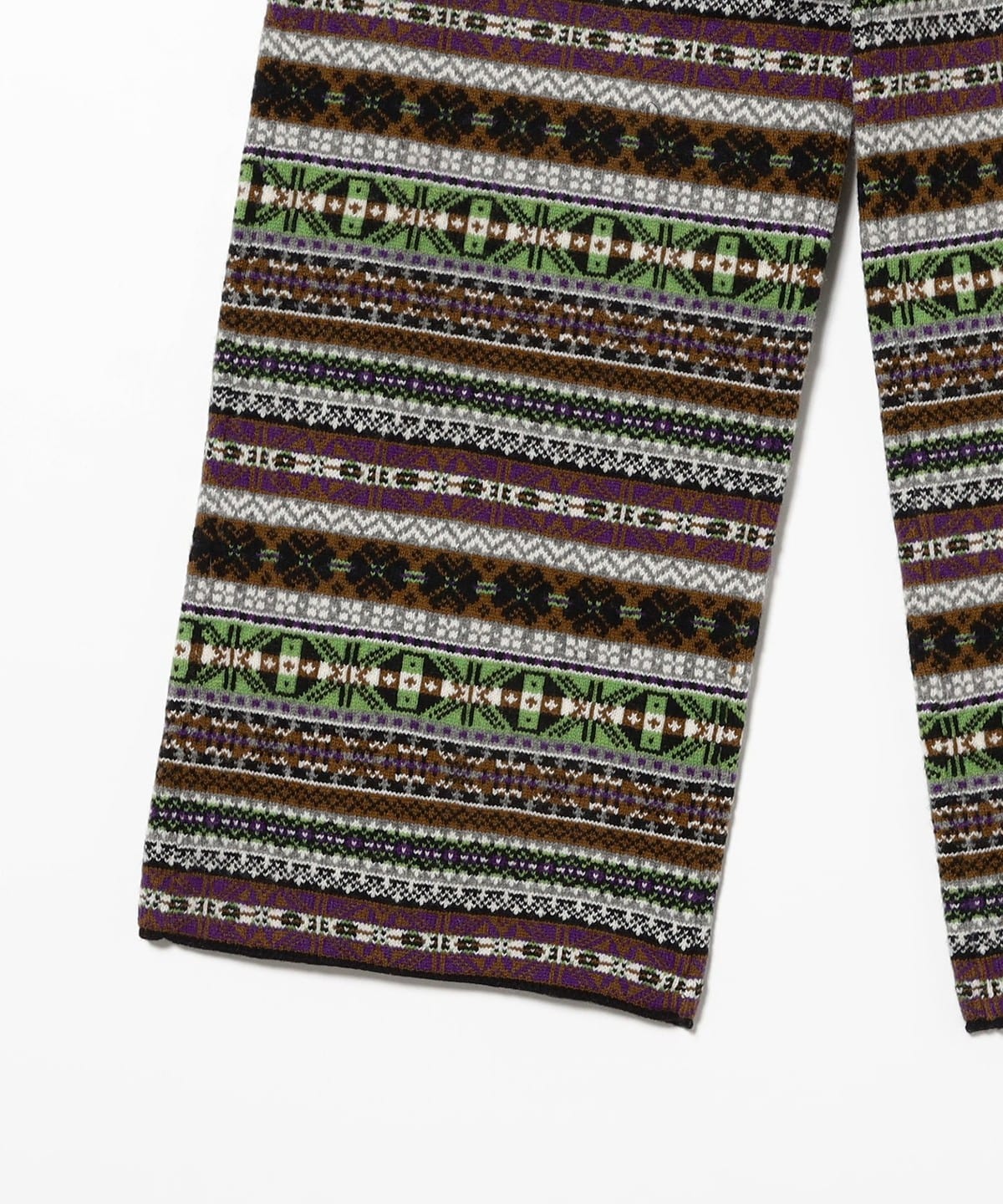 ▼美品 デミルクス ビームス 2万 イタリア製素材 ニットパンツ ブラウン 48 Demi-Luxe BEAMS（デミルクス ビームス）INSCRIRE / フェア