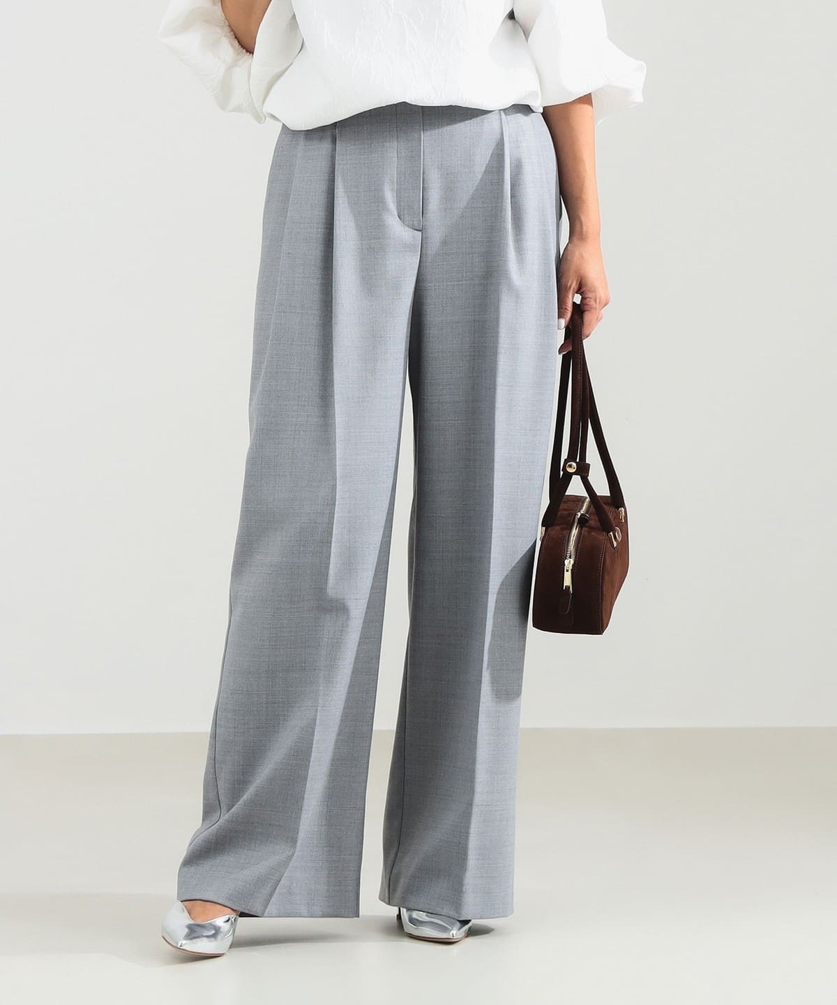 エディター東原妙子 × Demi-Luxe BEAMS デミルクス ビームス / ツイル イージー ストレート パンツ パンツ WOMEN GREY 36 エディター東原妙子 × Demi-Luxe BEAMS デミルクス ビームス / ツイル イージー ストレート パンツ パンツ WOMEN GREY 36
