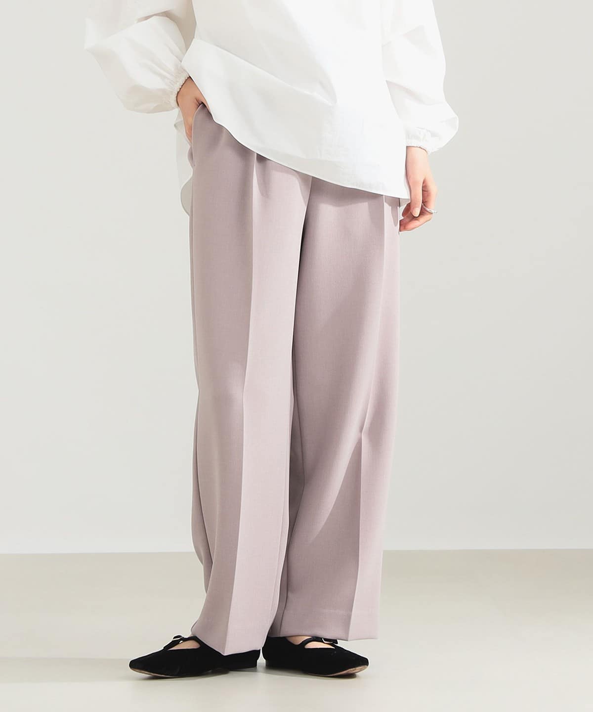 ウォッシャブル ダブルクロス パンツ パンツ WOMEN LAVENDER 36 ウォッシャブル ダブルクロス パンツ パンツ WOMEN LAVENDER 36