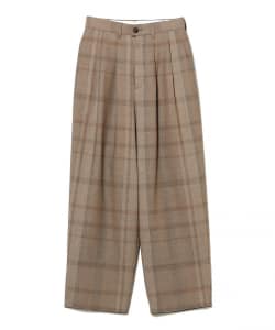 SEEALL / チェック タックパンツ