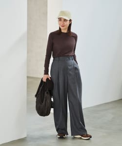 エディター東原妙子 × Demi-Luxe BEAMS / ウォッシャブルウール バレルパンツ