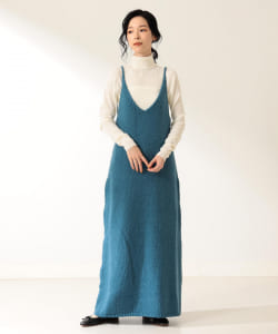 AURALEE / WOOL BABY CAMEL BRUSHED YARN KNIT DRESS
