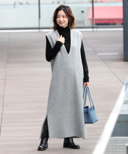 Demi-Luxe BEAMS / ニット ノースリーブワンピース