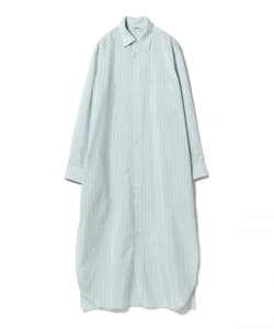 ▲AURALEE / FINX POLYESTER STRIPE SHIRT DRESS