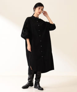 TICCA × Demi-Luxe BEAMS / 別注 レースパフスリーブ オープンワンピース