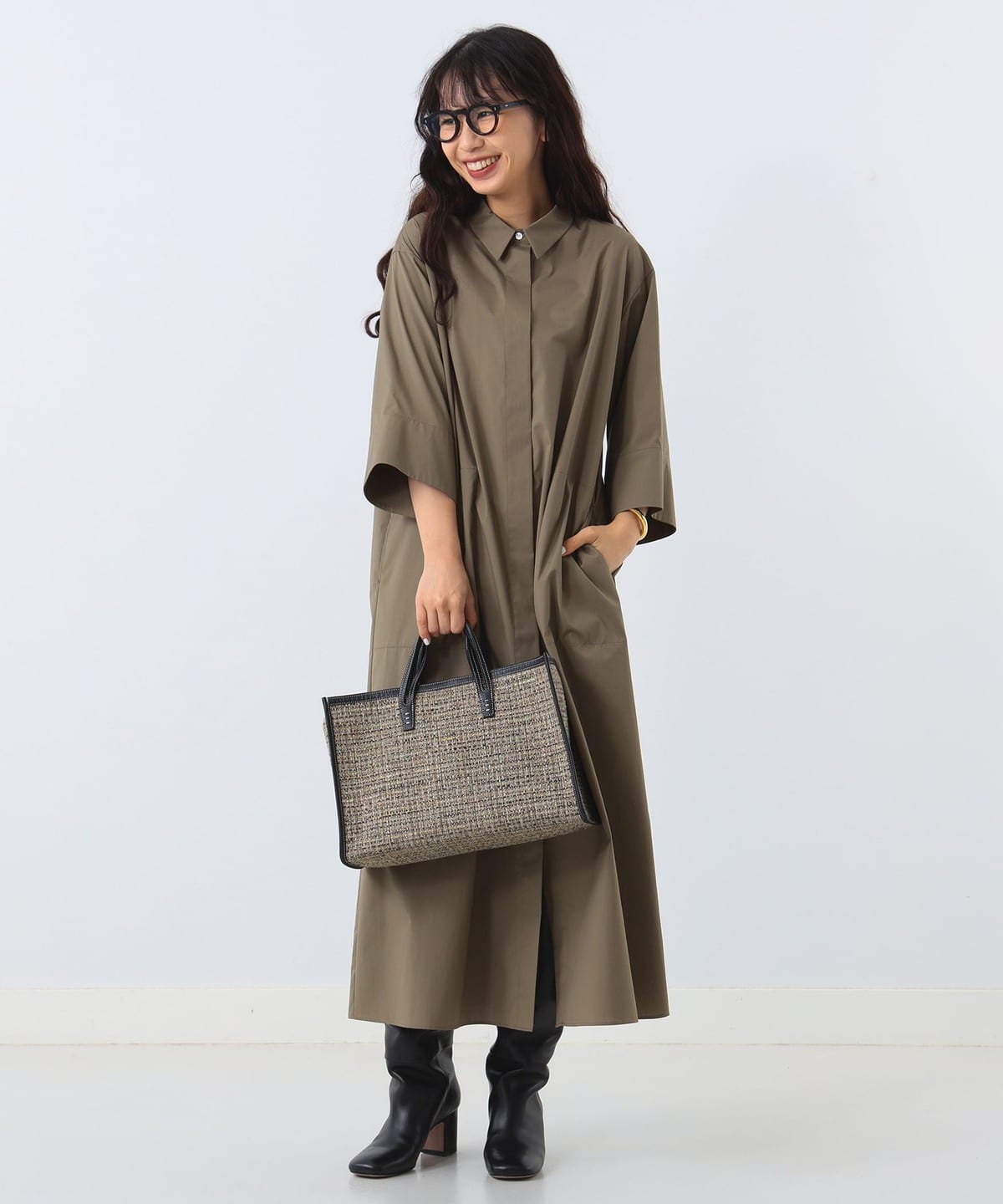 Demi-Luxe BEAMS / Hiyoku Shirt Dress