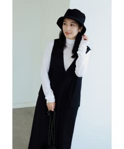 Demi-Luxe BEAMS / Vネック ツイルワンピース