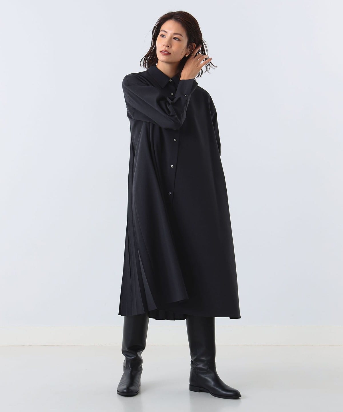 Demi-Luxe BEAMS ベルト付シャツワンピース - sorbillomenu.com