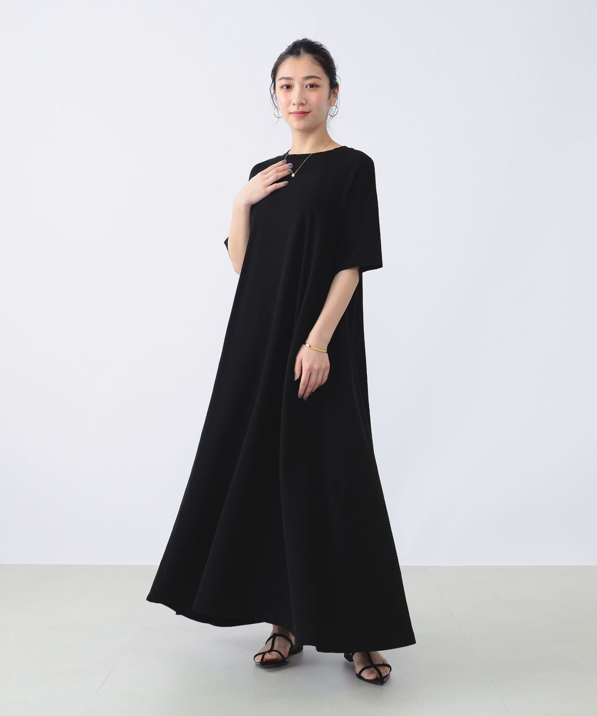 BATONER バトナー / シグネチャー AIR ワンピース ワンピース WOMEN BLACK 1 BATONER バトナー / シグネチャー AIR ワンピース ワンピース WOMEN BLACK 1