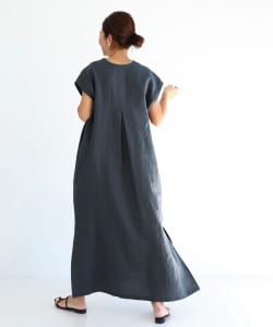 ▲【予約】Demi-Luxe BEAMS / リネン リラックス カフタンワンピース .M