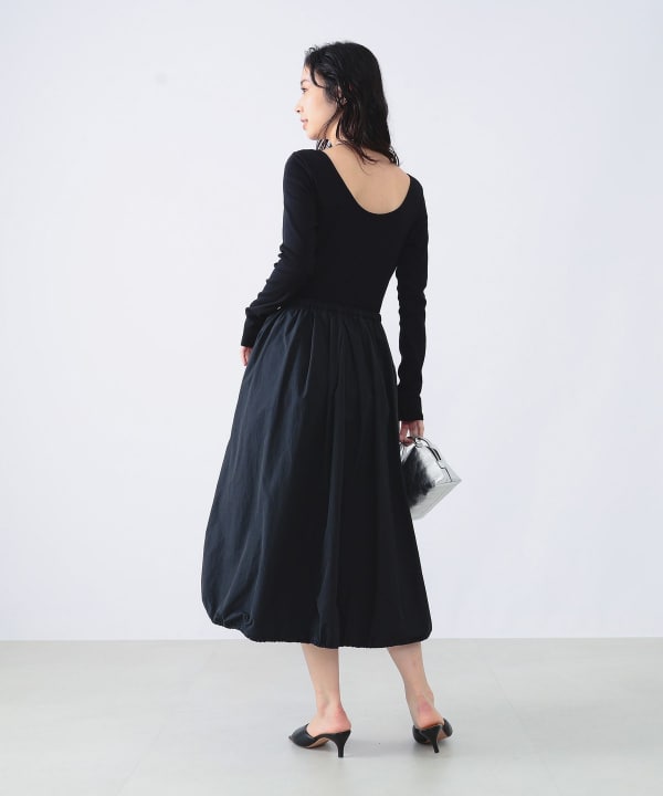 値下 美品 ビームス フォーマルワンピースバルーンスカートアンサンブル