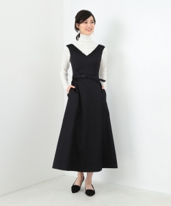 MADISONBLUE / NECK CAP SLEEVE BELTED DREES