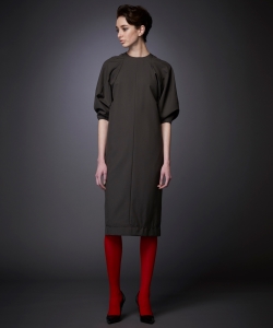 ROOM NO.8 BLACK / ギャザースリーブ ワンピース