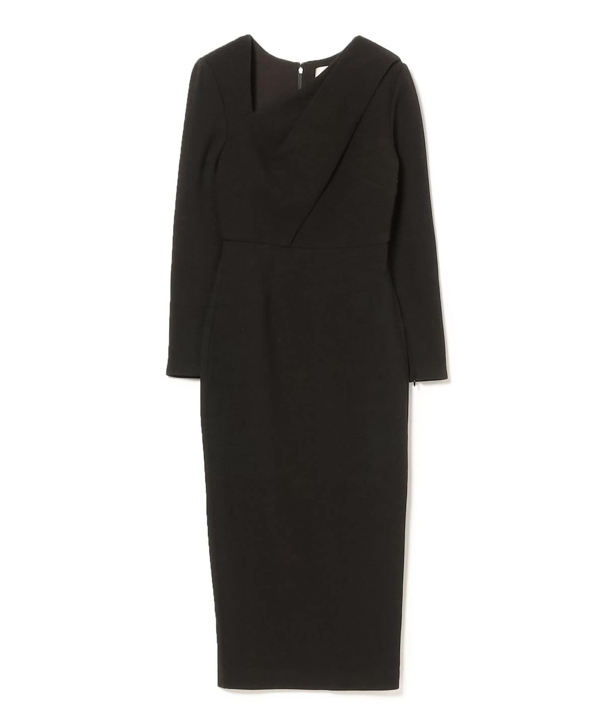 ROLAND MOURET / アシンメトリーネック ロングスリーブ ドレス ワンピース WOMEN BLACK 2 ROLAND MOURET / アシンメトリーネック ロングスリーブ ドレス ワンピース WOMEN BLACK 2