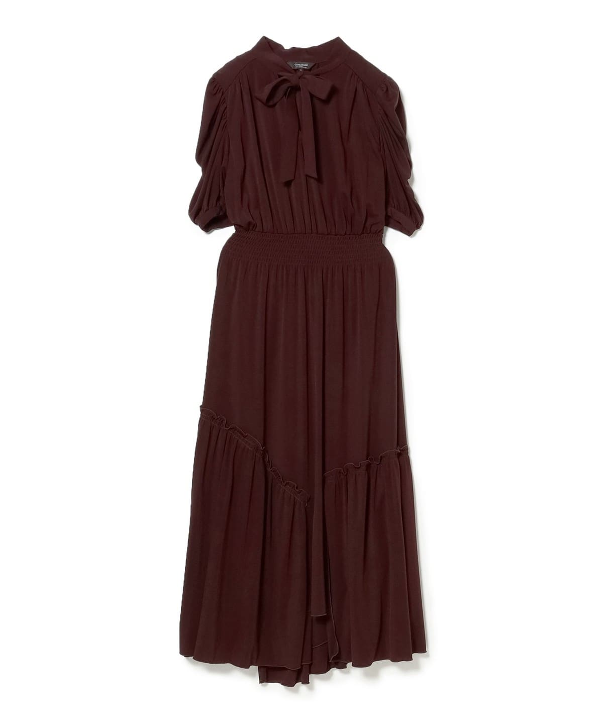 CORCOVADO コルコバード / ボウタイ ギャザードレス ワンピース WOMEN BURGUNDY 40 CORCOVADO コルコバード / ボウタイ ギャザードレス ワンピース WOMEN BURGUNDY 40