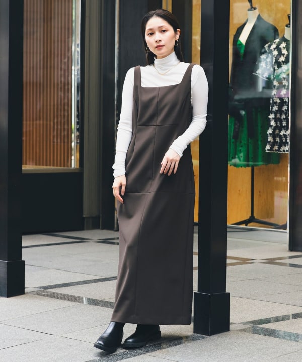 美品 デミルクス ビームス 3万 ふんわりワンピース マキシ