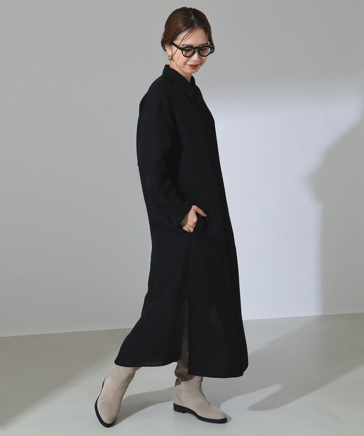 Demi-Luxe BEAMS Demi-Luxe BEAMS十字 Hiyoku 襯衫連身裙（一件