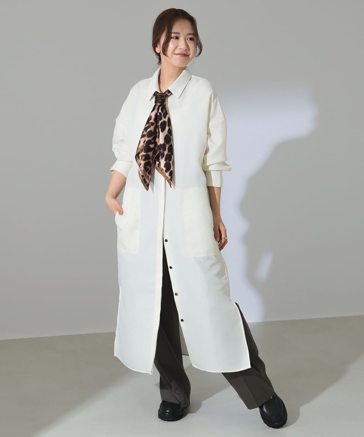 Demi-Luxe BEAMS Demi-Luxe BEAMS十字 Hiyoku 襯衫連身裙(一件 Demi-Luxe BEAMS Demi-Luxe BEAMS十字 Hiyoku 襯衫連身裙(一件