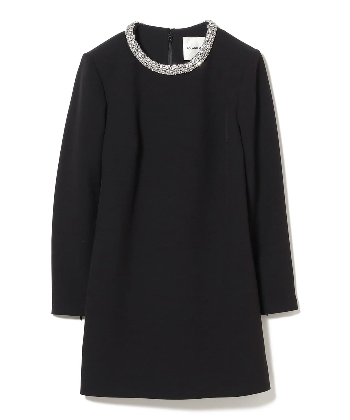 ROLAND MOURET / LONG SLEEVE EMBELLISHED CREPE ミニドレス ワンピース WOMEN BLACK 6 ROLAND MOURET / LONG SLEEVE EMBELLISHED CREPE ミニドレス ワンピース WOMEN BLACK 6