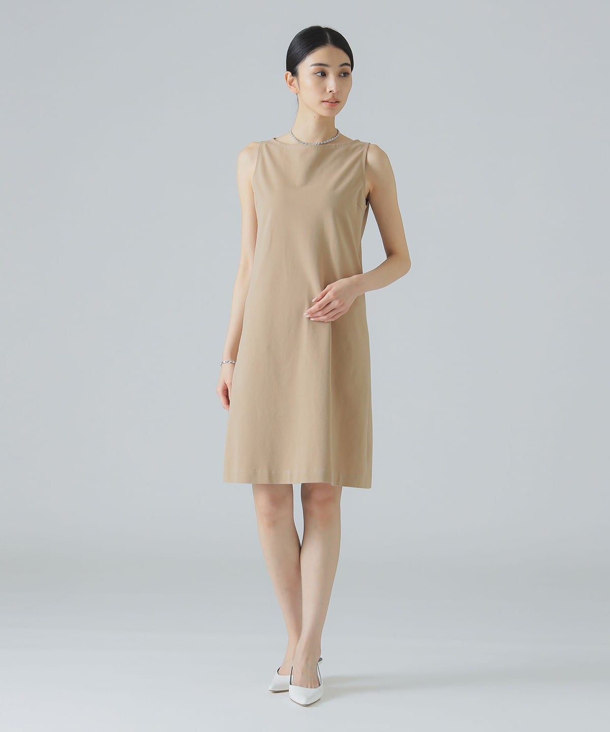 CIRCOLO1901 チルコロ1901 / コットンピケ ノースリーブ ワンピース ワンピース WOMEN MACADAMIA 40 CIRCOLO1901 チルコロ1901 / コットンピケ ノースリーブ ワンピース ワンピース WOMEN MACADAMIA 40