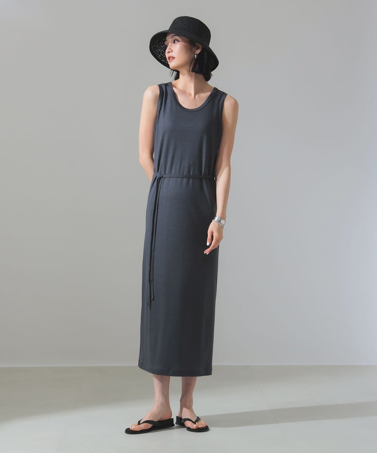 WRAPINKNOT / メリノウール タンクトップ ドレス ワンピース WOMEN 別注CHARCOAL. GREY 0 WRAPINKNOT / メリノウール タンクトップ ドレス ワンピース WOMEN 別注CHARCOAL. GREY 0