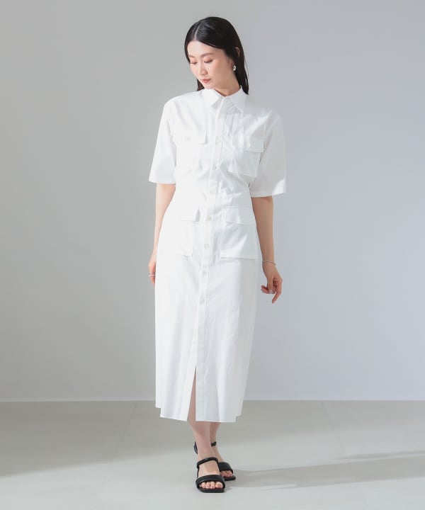 Namu Shop - Auralee Washed Finx Twill Shirt Dress - Blue