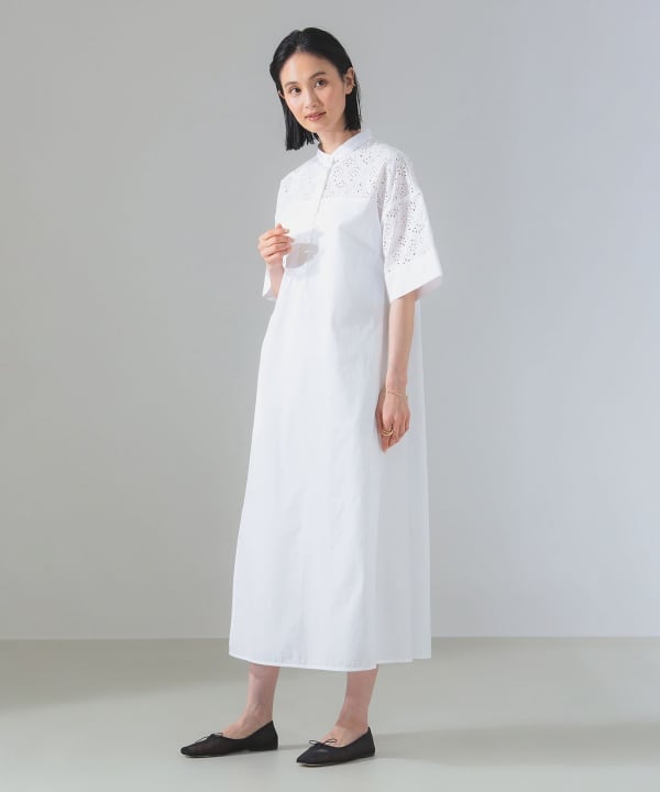 Demi-Luxe BEAMS TICCA 別注スタンドカラー シャツワンピース Demi-Luxe BEAMS（デミルクス ビームス）【別注】TICCA / テント