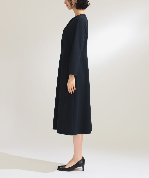 Demi-Luxe BEAMS フロントタック ロングワンピース 五分袖 - メルカリ