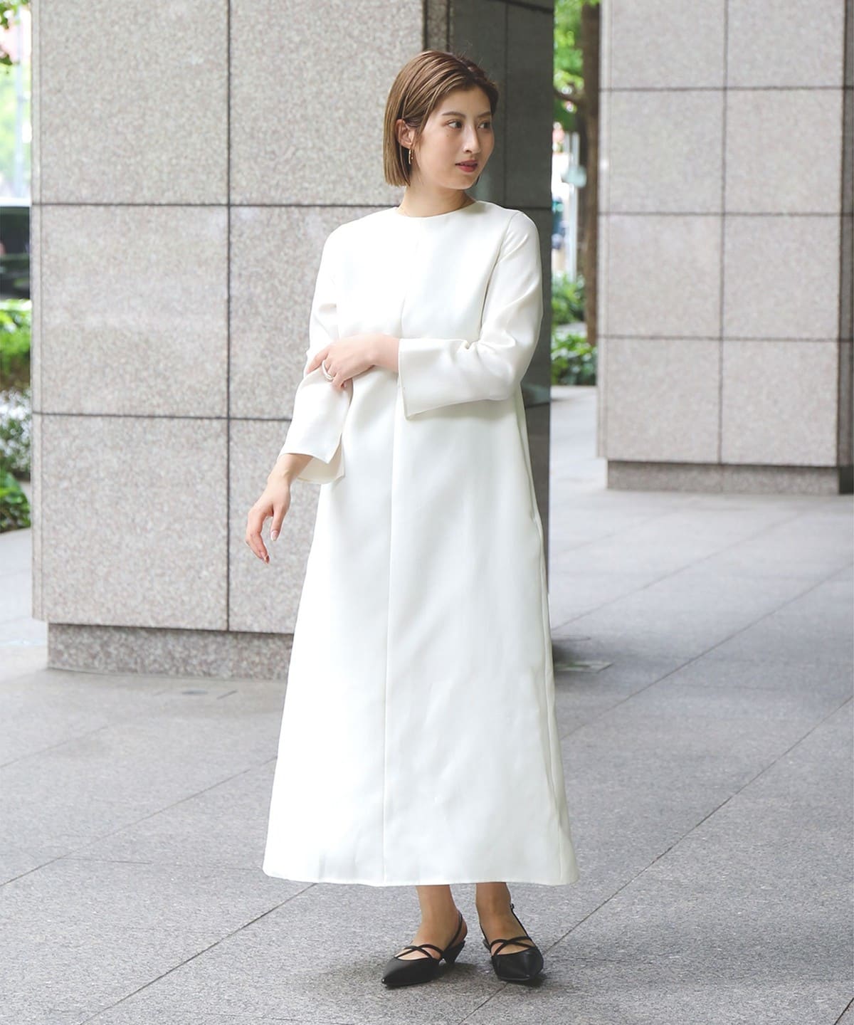 ヌキテパ　Demi-Luxe BEAMS別注ボイルパネルロングスリーブワンピース Demi-Luxe BEAMS（デミルクス ビームス）【別注】ne Quittez pas