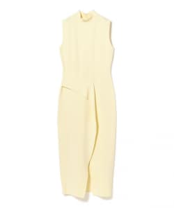 ROLAND MOURET / ニット ドレープ ノースリーブ ドレス