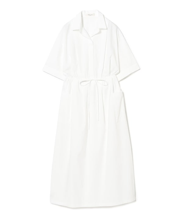 ■専用■美品 デミルクスビームス 3,2万円 シャツワンピース ホワイト 435 Demi-Luxe BEAMS（デミルクス ビームス）ハーフスリーブ シャツ