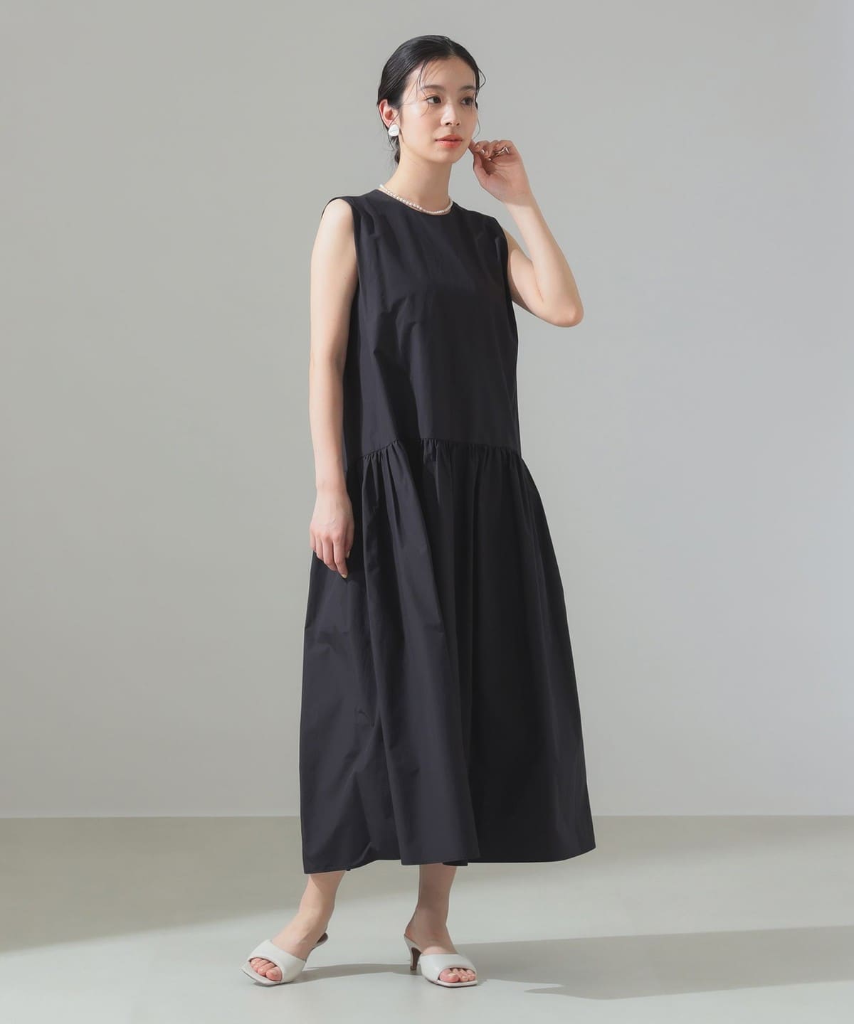 【美品】Demi-Luxe BEAMS ギャザースリーブ ティアード ワンピース Demi-Luxe BEAMS（デミルクス ビームス）の「Demi-Luxe BEAMS