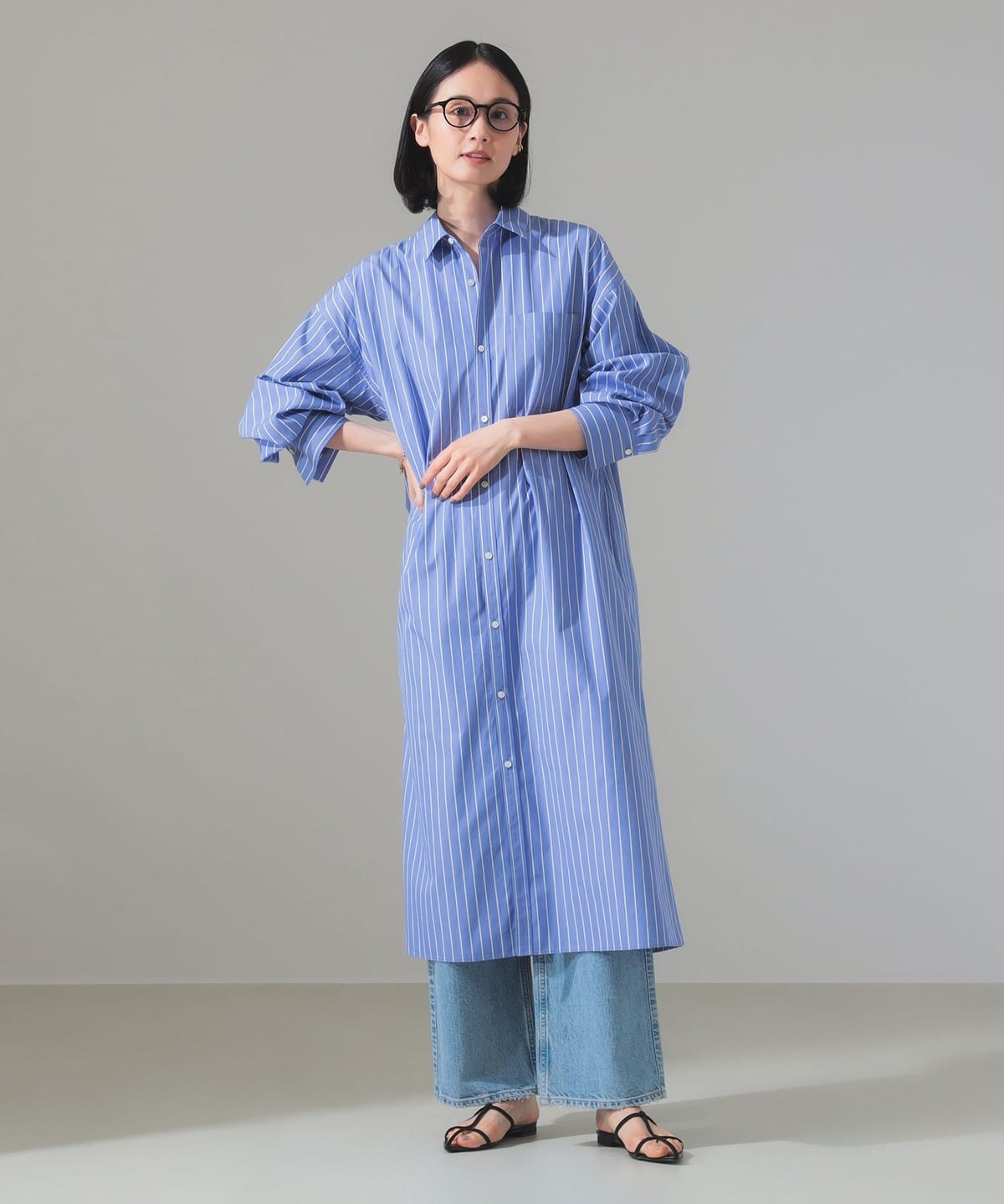 Demi-Luxe BEAMS (Demi-Luxe BEAMS) Back-open shirt dress (Dress