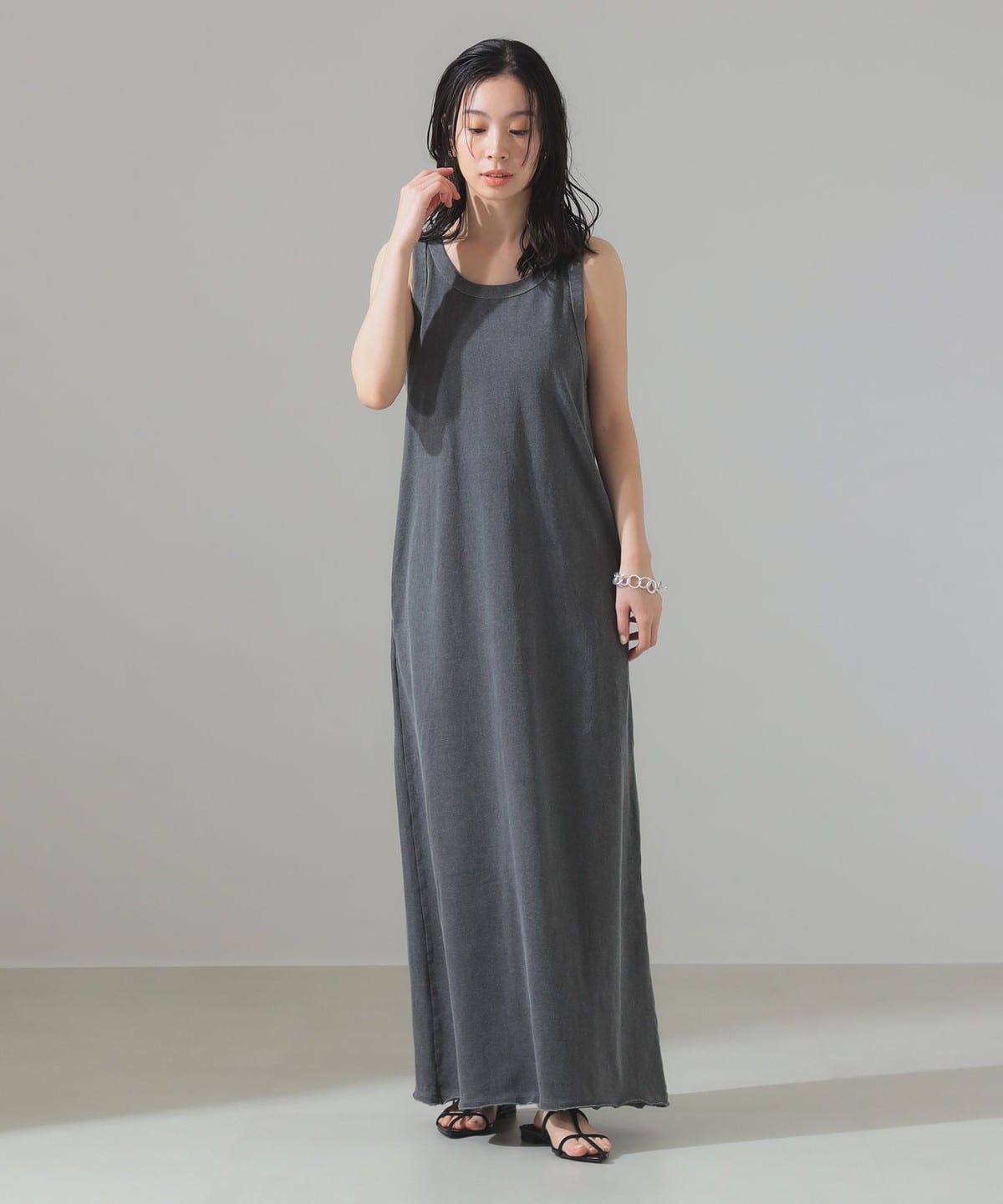 ヴィンテージ 天竺 ワンピース ワンピース WOMEN GREY 36 ヴィンテージ 天竺 ワンピース ワンピース WOMEN GREY 36