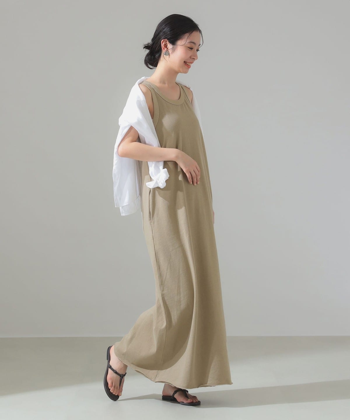 ヴィンテージ 天竺 ワンピース ワンピース WOMEN SAND 38 ヴィンテージ 天竺 ワンピース ワンピース WOMEN SAND 38